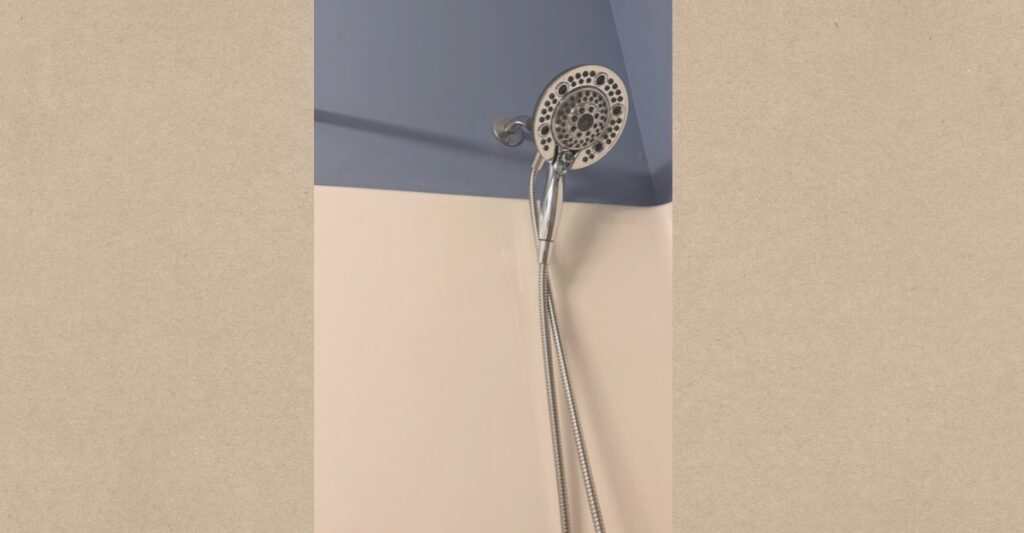 handheld shower head makes bathing easier for aging adults