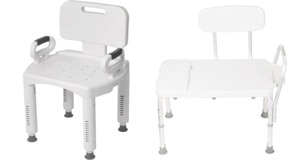shower chair and transfer bench for elderly bath safety